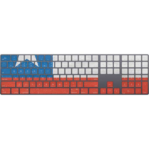 Chile Flag Distressed Magic Keyboard with Numeric Keypad Skin